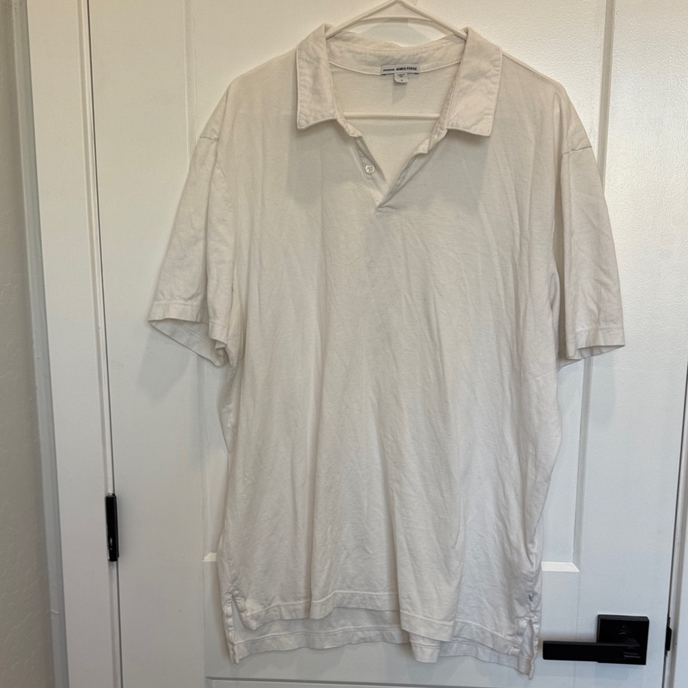 James Perse Off-White Polo Shirt